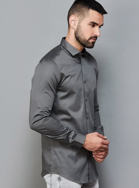 JACK & JONES Men Solid Slim Fit Casual Shirt
