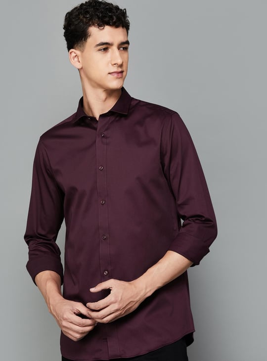 JACK & JONES Men Solid Slim Fit Casual Shirt