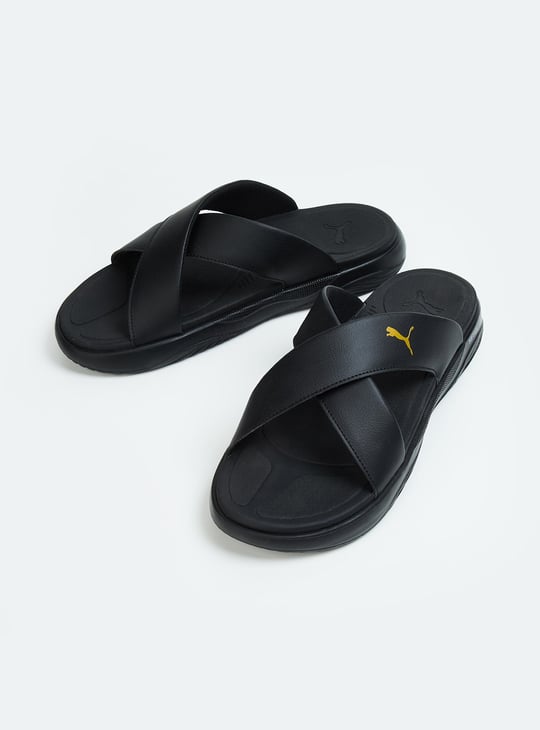 PUMA Softride Men Solid Cross Strap Sliders