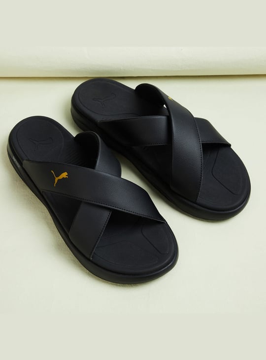 PUMA Softride Men Solid Cross Strap Sliders