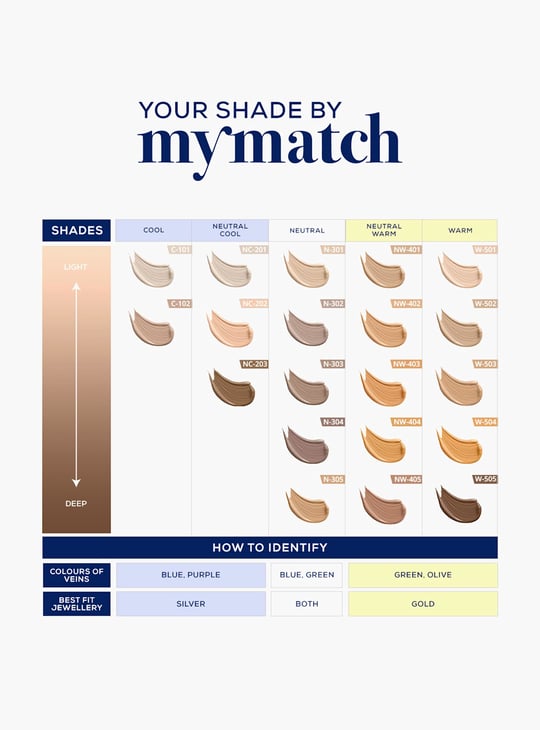 CHAMBOR My Match Skin Fusion Liquid Foundation- Neutral -303 - 20ml