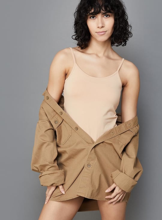 GINGER Solid Sleeveless Camisole