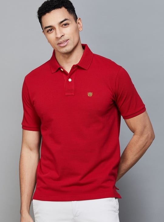 FAHRENHEIT Men Solid Regular Fit Polo T-shirt