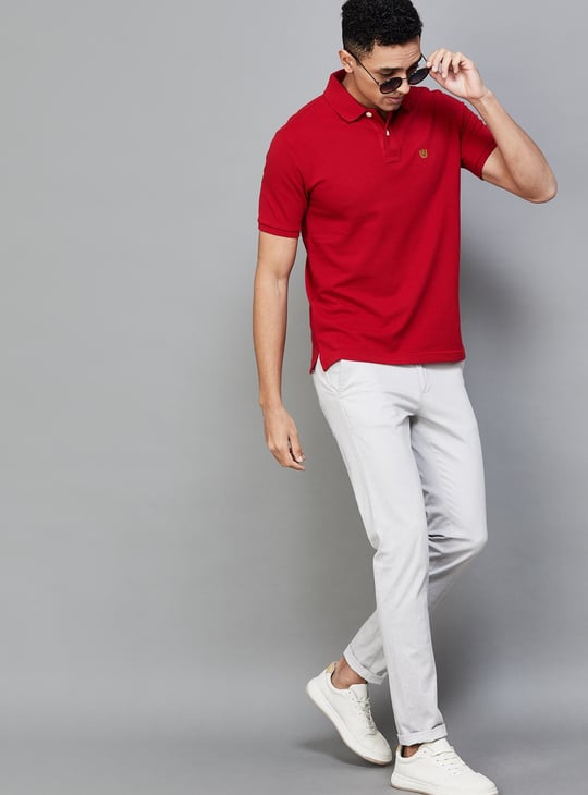 FAHRENHEIT Men Solid Regular Fit Polo T-shirt