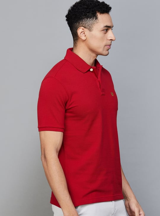 FAHRENHEIT Men Solid Regular Fit Polo T-shirt