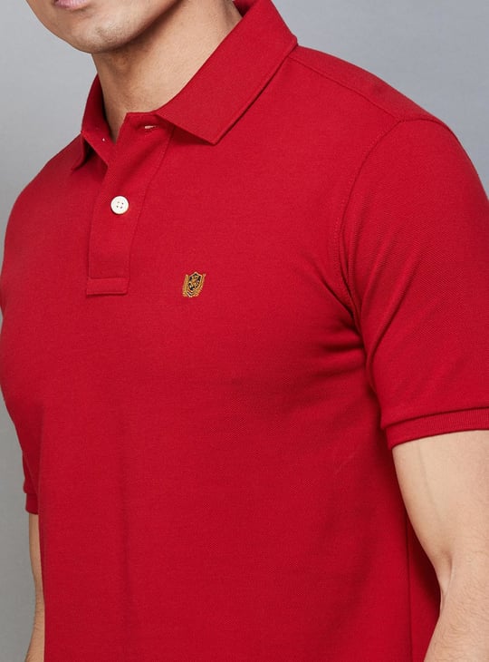 FAHRENHEIT Men Solid Regular Fit Polo T-shirt