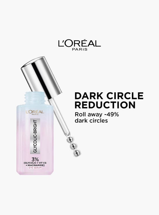 L'OREAL PARIS Glycolic Bright Dark Circle Eye Serum - 20ml
