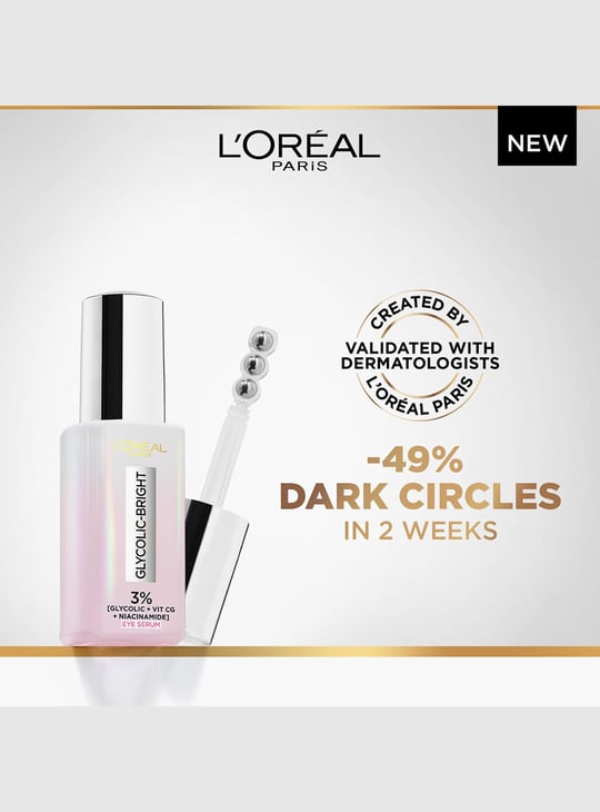 L'OREAL PARIS Glycolic Bright Dark Circle Eye Serum - 20ml