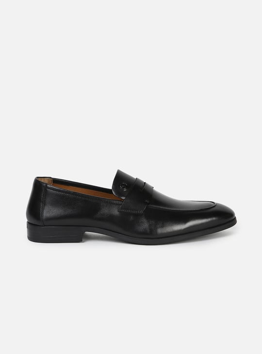 LOUIS PHILIPPE Men Solid Leather Slip-On Formal Shoes