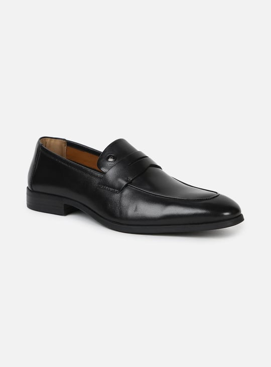 LOUIS PHILIPPE Men Solid Leather Slip-On Formal Shoes