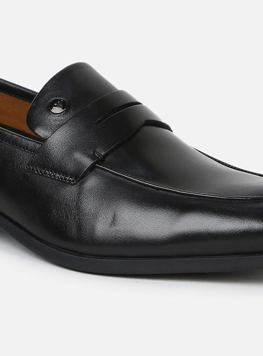 LOUIS PHILIPPE Men Solid Leather Slip-On Formal Shoes