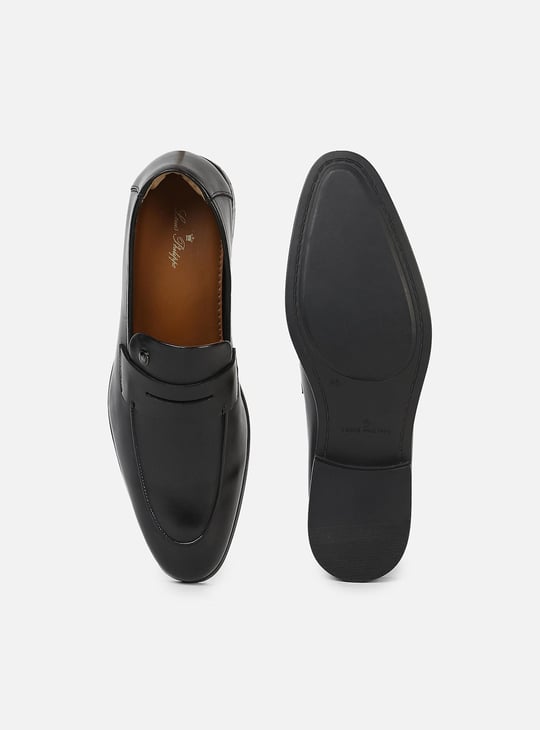 LOUIS PHILIPPE Men Solid Leather Slip-On Formal Shoes