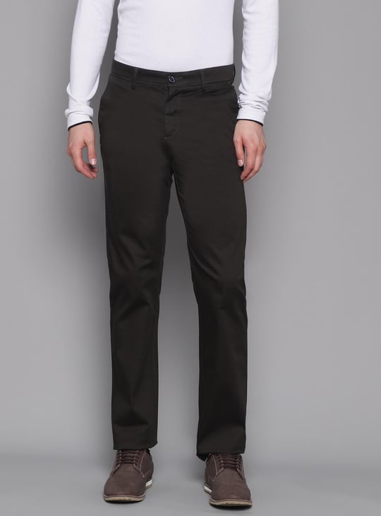 Slim Fit Mens Grey Smart Casual Trousers DENNISON Men Grey Smart