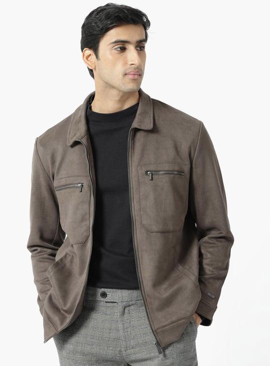 RARE RABBIT Men Solid Casual Jacket Grey