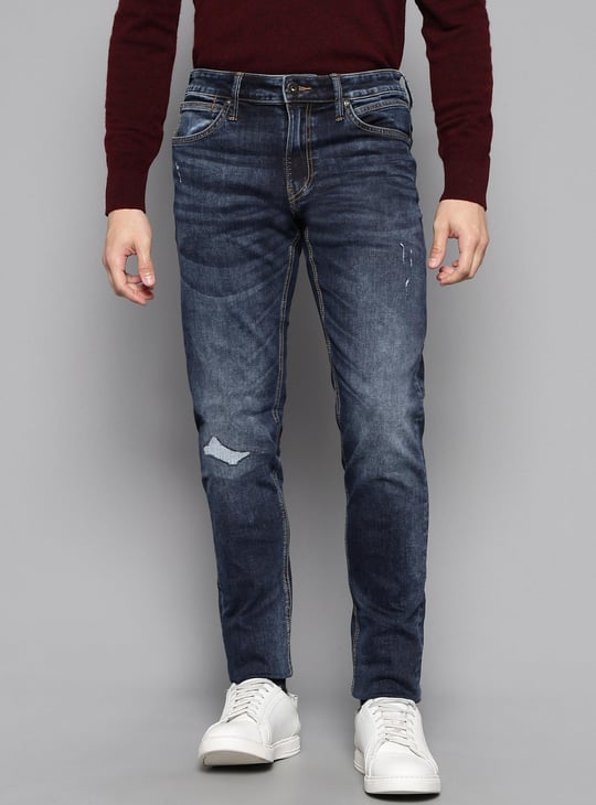 JACK JONES Men Washed Slim Straight Jeans
