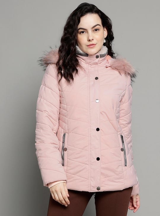 MADAME Women Solid Hooded Jacket