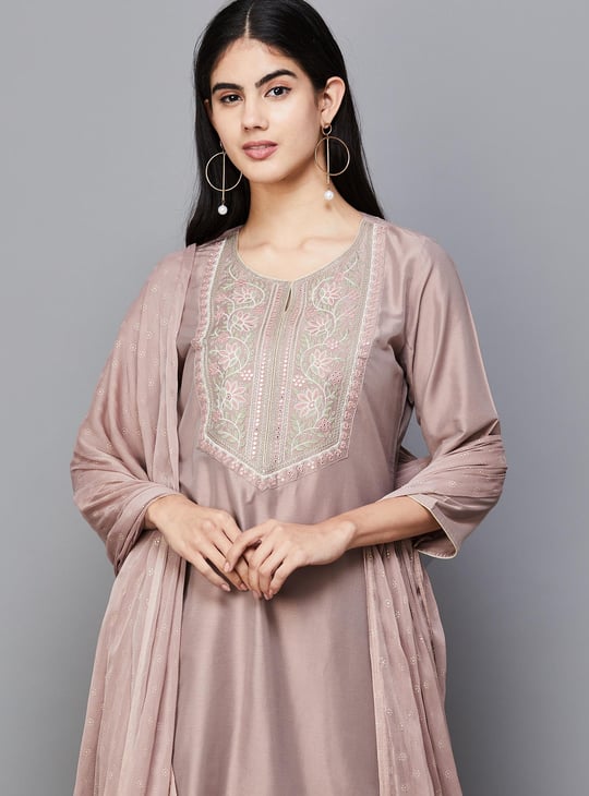 Melange embroidered kurta best sale