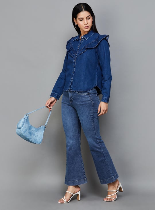 Denim Shirt American Eagle Button Up Shirts AE Denim Shirt