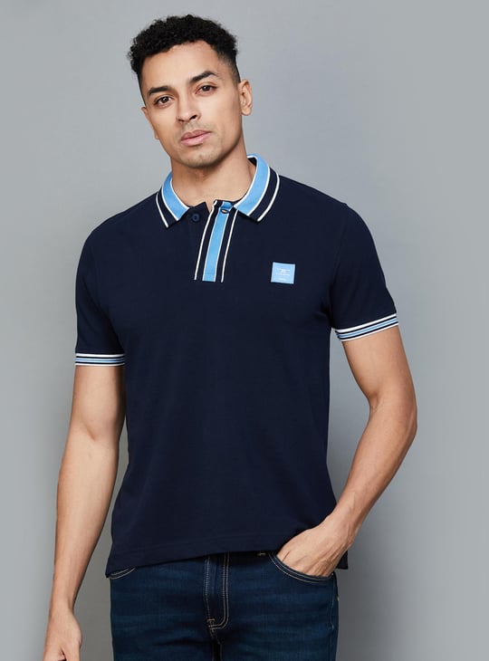 FLYING MACHINE Men Solid Regular Fit Polo T shirt