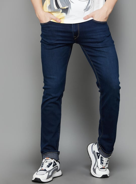 PEPE JEANS Men Washed Skinny Fit Jeans Blue