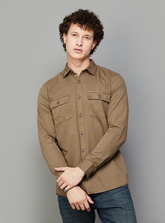 PEPE JEANS Men Solid Regular Fit Shirt