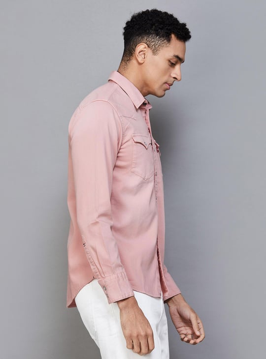 LEVI'S Men Solid Denim Shirt | Pink