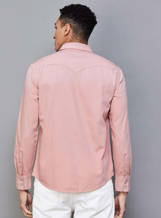 【MODIMOOD】Non-Fade Pink Heart Point White Denim ★S/M/L Milkshake Heart Pocket A-line Denim Skirt in Pink | MYER