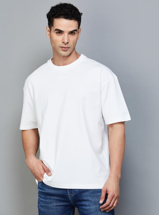 BOSSINI Men Solid Oversized T shirt