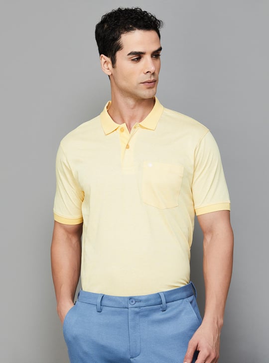 LOUIS PHILIPPE Men Solid Polo T-shirt