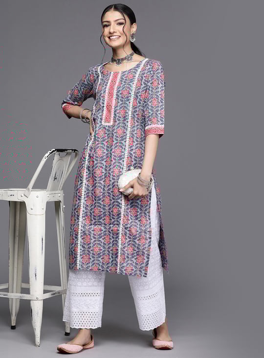 LIBAS Women Printed Straight Kurta