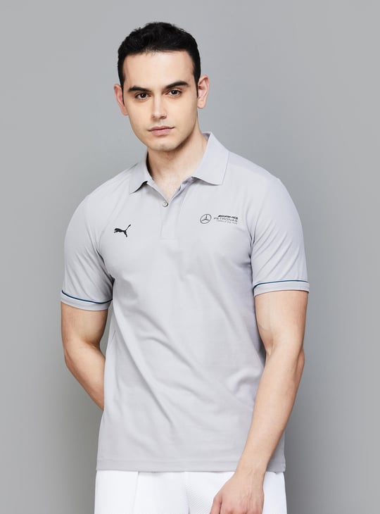 PUMA Men Solid Regular Fit Sports Polo T-shirt