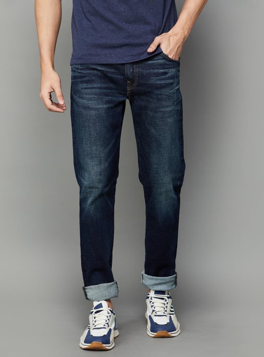 AMERICAN EAGLE Men Slim Tapered Whiskered Jeans