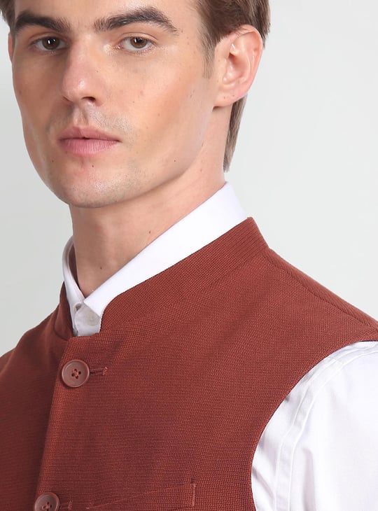 ARROW Men Solid Nehru Jacket