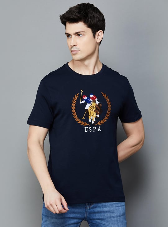 POLO Men Embroidered Regular Fit T-shirt
