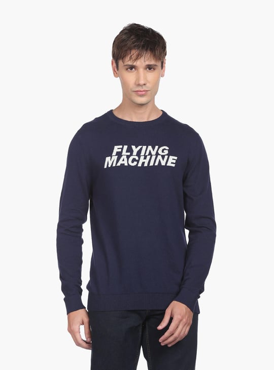 FLYING MACHINE Men Brand Printed Sweater