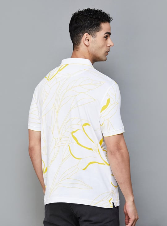 INDIAN TERRAIN Men Printed Regular Fit Polo T-shirt