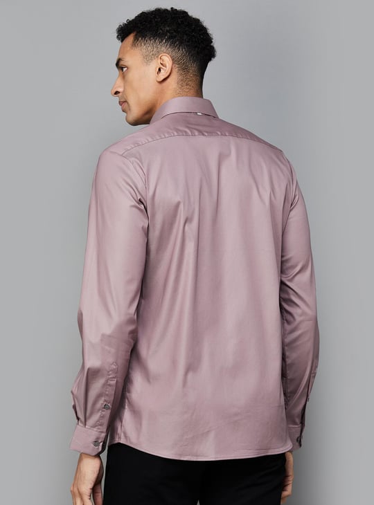 ARROW Men Solid Slim Fit Formal Shirt | Purple ARROW Men Solid Slim Fit Formal Shirt | Purple