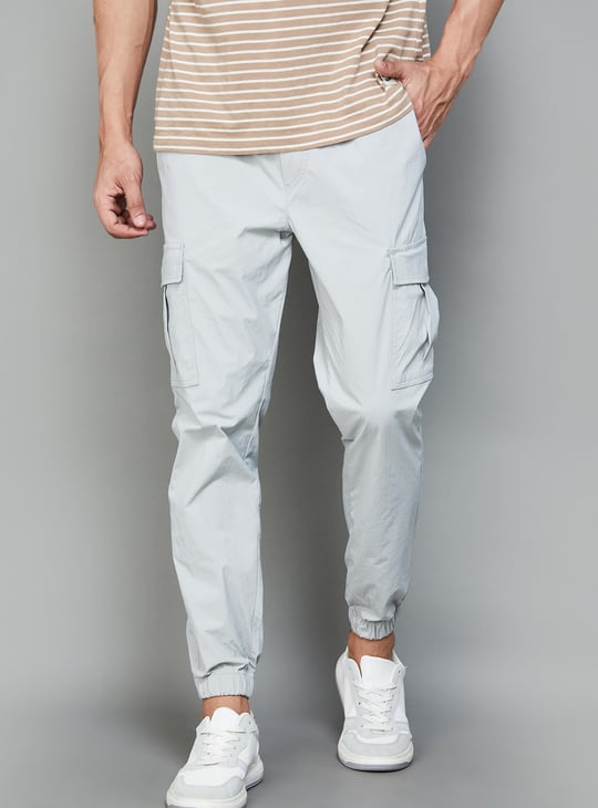 JACK JONES Solid Joggers Grey
