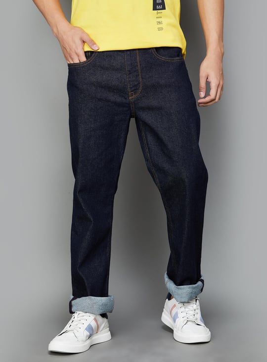 Jeans Joggers Pelle Blue Orange Tinted Regular Fit Jeans