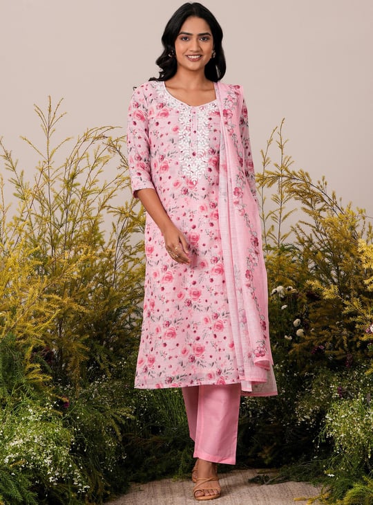 LIBAS Women Printed Straight Kurta Set