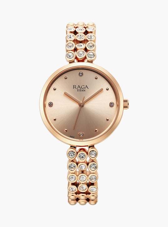 TITAN Raga Women Embellished Analog Watch with Metal Strap 95262WM01