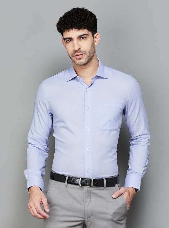 LOUIS PHILIPPE Men Solid Regular Fit Formal Shirt