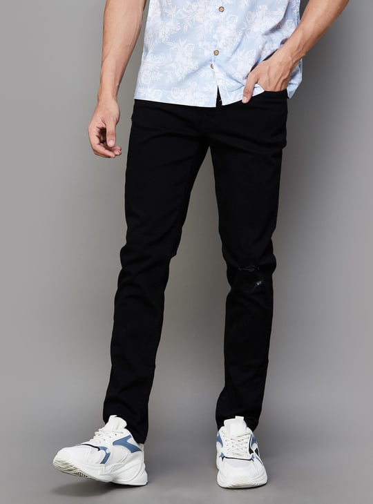 AMERICAN EAGLE Men Solid Distressed Skinny Fit Jeans