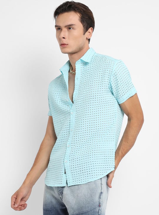 jself sheer short shirt