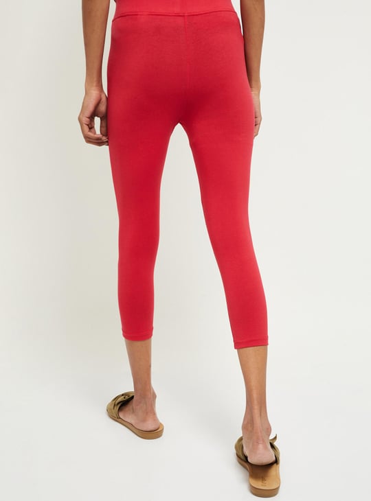 Women Solid Cropped Leggings