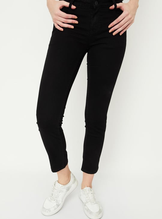 Women Solid Pencil Fit Jeans