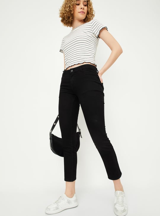 Women Solid Pencil Fit Jeans