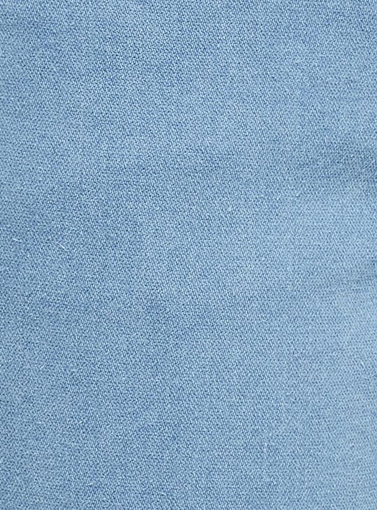 Women Stonewashed Full-Length Pencil Fit Jeans