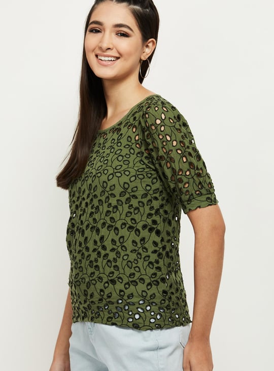 Women Schiffli Top with Camisole