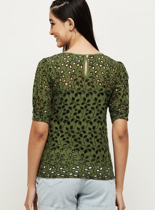 Women Schiffli Top with Camisole